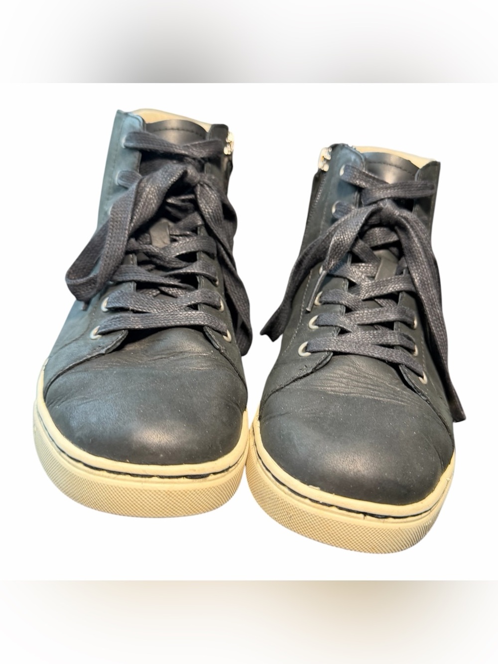 UGG Gradie High Top Sneakers Black Leather Side Zip Women’s 8.5 Style 1014607 - Picture 2 of 11